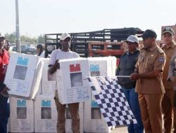 Kapolres Asmat Hadiri Pelepasan Distribusi Logistik Pilkada 2024
