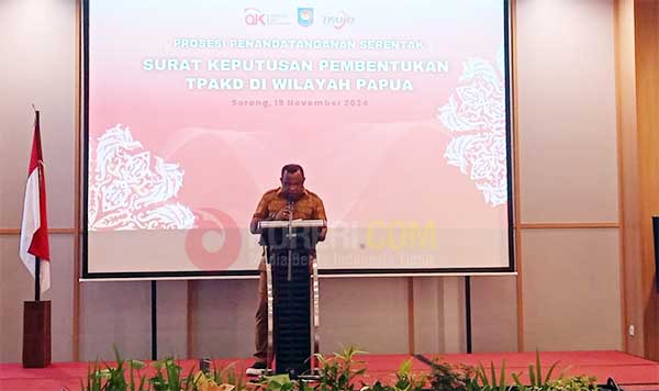 OJK 11 Pemda di Papua Teken SK Bentuk TPAKD3