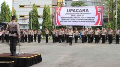 62 Personil Polda PBD Terima Pangkat Baru, Kapolda : Integritas dan Bertanggung Jawab