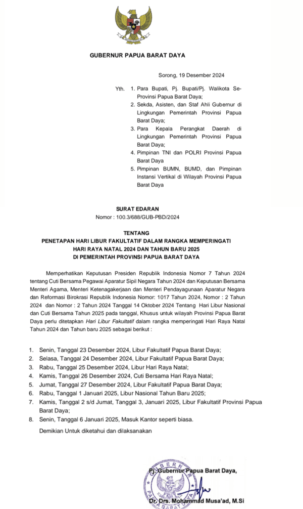 Pemprov PBD Tetapkan Libur NATARU Dimulai Senin Pekan Depan 1 IMG 20241221 073547
