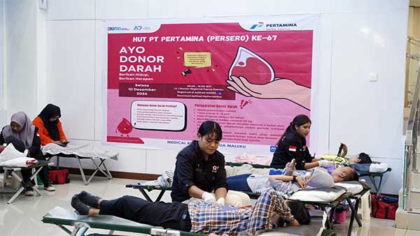 Pertamina Giat Donor Darah HUT ke 67