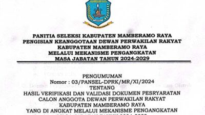 Seleksi DPRK Mamberamo Raya Jaluar Adat