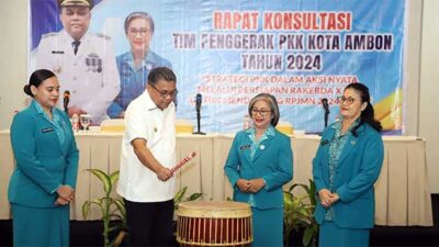 Evaluasi Kinerja Tahun Ini, TP-PKK Kota Ambon Laksanakan Rakon