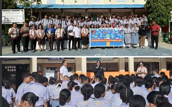 Dit Siber Polda Papua Etika Bermedsos di SMA YPPK ASISI Sentani