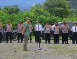 Pimpin Apel Pagi di Polres Yalimo, Wakapolda Dorong Upaya Cegah Gangguan Kamtibmas