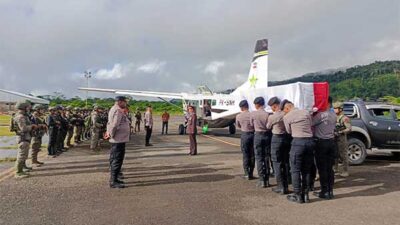 Kapolres Yalimo Pimpin Pelepasan Briptu Anu Iqbal Anwar Arif