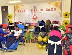 Wujud Peduli Sosial, Prajurit Koarmada III Donorkan Darah di Hotel Aimas Sorong
