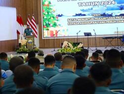 Gabungan Prajurit TNI AL se-Wilayah Sorong Rayakan Natal di Koarmada III