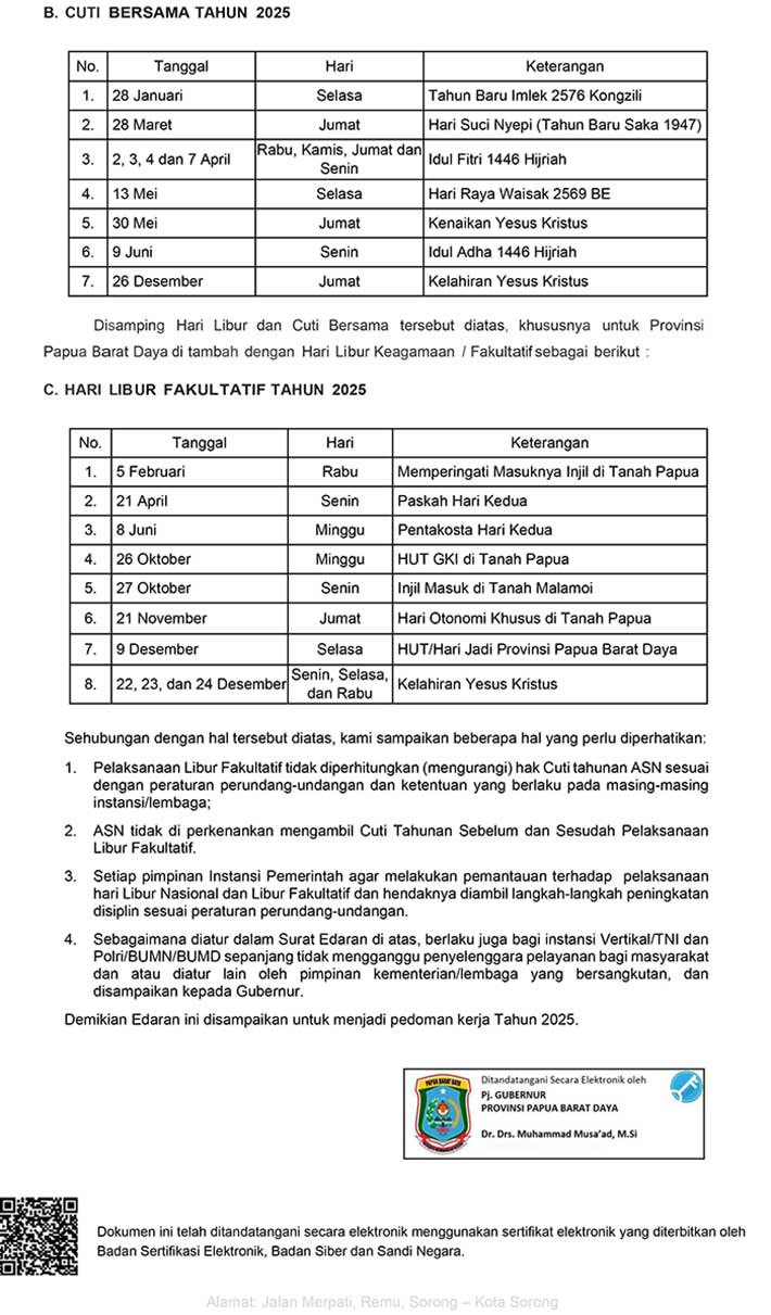 SURAT EDARAN LIBUR PBD 2025 2 1