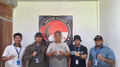 Polres Pegubin Tangkap Pelaku Tindak Pidana Narkotika jenis Sabu