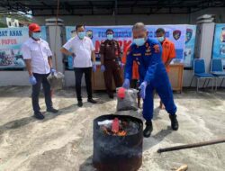 Polda Papua Musnahkan Barang Bukti Narkotika Jenis Ganja