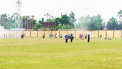 Pemprov PB Bersih2 Stadion Sanggeng Persiapan Pesta Rakyat