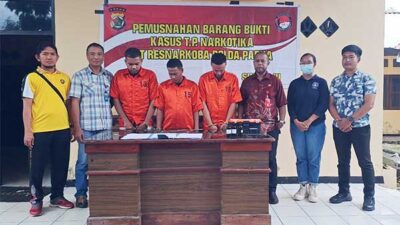 Polda Papua Musnahkan Barang Bukti 166,62 Gram Sabu