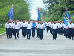 Prajurit Koarmada III Olahraga Bersama Jaga Semangat Usai Libur Lebaran