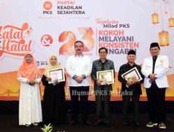 Genap Berusia 23 Tahun, PKS Maluku Anugerahi Penghargaan ke 3 Tokoh Inspiratif