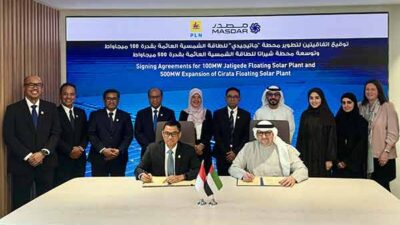 PLN Masdar Teken MoU Pengembangan PLTS Teapung