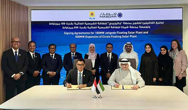 PLN Masdar Teken MoU Pengembangan PLTS Teapung