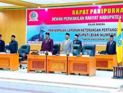 DPRK Biak Gelar Sidang Paripurna Penyampaian LKPJ Bupati TA 2024