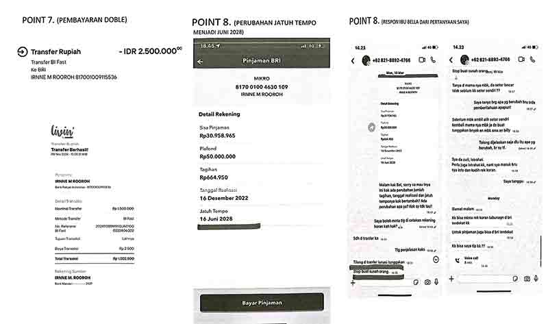 Lagi ! Nasabah BRI Biak Alami Dugaan Restrukturisasi Fiktif, Bongkar Fakta Ini 3 LBH KYADAWUN Biak Data Irnne R3