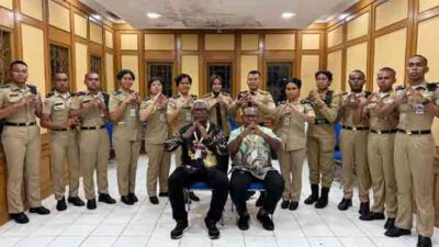 Bupati JR temui Praja IPDN Mimika2