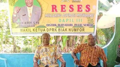 Reses Dapil III,  Wakil Ketua DPRK Biak Noak Krey Serap Aspirasi Warga Numfor