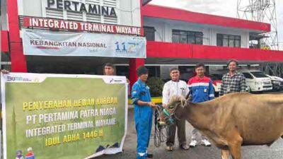 Pertamina Pamalu Salurkan 136 Hewan Kurban di Wilayah Ring 1 Perusahaan