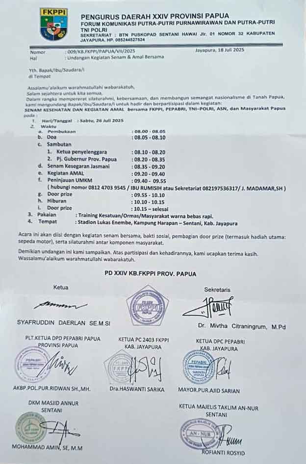 Agenda FKPPI di Stadion LE Jayapura yang Kini Jadi Sorotan 2 FKPPI Kegiatan bersama di Stadion LE