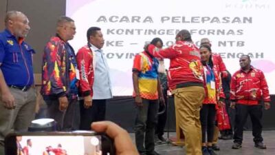 Resmi Dilepas, Papua Tengah Siap Ukir Prestasi di Fornas VIII Mandalika