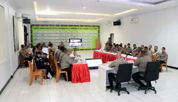 Polresta Pulau Ambon Anev Bulanan