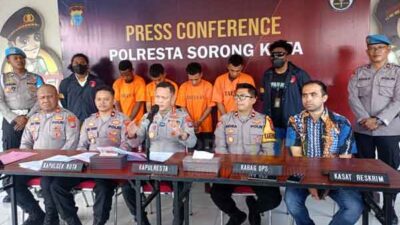Polresta Sorong Kota Ungkap Kasus Curanmor dan Begal: 4 Pelaku-8 Motor Diamankan