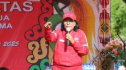 Yenike Dipan Serukan Warga Waropen Menangkan BTM-CK di PSU 14 Yenike Dipan DPC PDIP Waropen