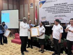 Pemkab Mimika Dorong Tata Kelola Digital, 3 OPD Raih Sertifikasi ISO 27001