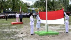 Detik-detik Proklamasi HUT ke 80 RI di Distrik Mimika Barat Berlangsung Khidmat 12 Distrik Mimika Barat HUT 80 RI