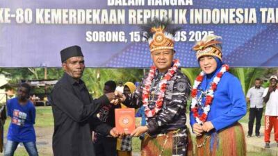 Rayakan HUT RI ke-80, Koarmada III dan Pemkab Sorong Beri Sentuhan Nyata untuk Masyarakat