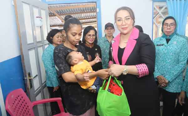 Lisa Wattimena Kunjungi Posyandu Elim Dusun Seri