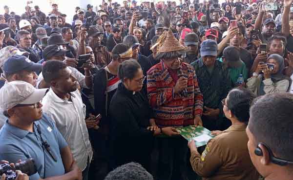 Masyarakat Papua demo tolak intervensi hasil PSU