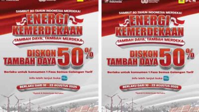 Sambut HUT ke 80 RI, PLN Hadirkan Diskon Tambah Daya 50%