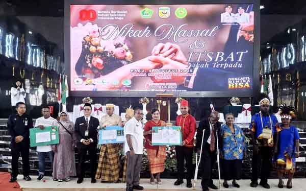 Pemkab Mimika Nikah Massal HUT Ri ke 80 2
