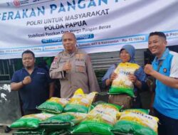 Gelar Pasar Murah, Polda Papua Bantu Warga Heram Dapatkan Beras Terjangkau