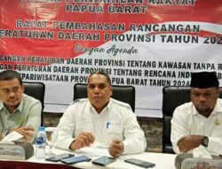 Bapemperda DPRP-PB Ingatkan Kehadiran OPD Teknis Bahas Produk Hukum Daerah