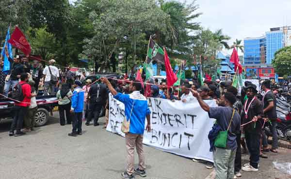 Polda Papua : Aksi Unjuk Rasa Berjalan Aman dan Kondusif 1 Demo Mahasiswa Kota Jayapura