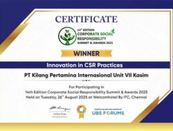 Kilang Kasim Peduli: Kamsile yang Terpencil Menangkan CSR Award di Ajang Internasional