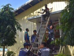 Satgas Port Visit Gotong Royong Bersama Masyarakat di Gereja TFC, Papua Nugini