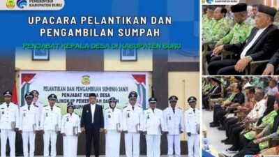 Bupati Buru Lantik 9 Pj Kades