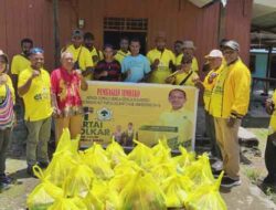 HUT ke 61, Golkar Mamberamo Raya Sambangi Denominasi Gereja Bagi Paket Sembako