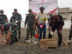 Kasdam XVII-Bupati Rettob Letakkan Batu Pertama Gerai KMP di Limau Asri Timur
