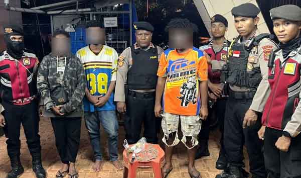 Polisi Amankan 3 Pelaku kejahatan di Kota JPR