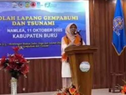 Hadiri Sekolah Lapang Gempabumi-Tsunami BMKG di Buru, Ini Pesan Tegas Saadiah Uluputty
