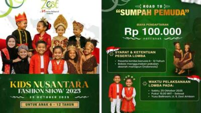 Zest Ambon Hadirkan “Kids Nusantara Fashion Show 2025”, Sediakan Hadiah Menarik