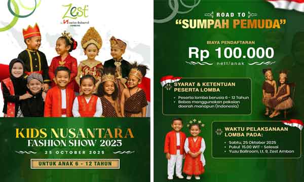 Zest Ambon Kids Nusantara Fashion Show 2025